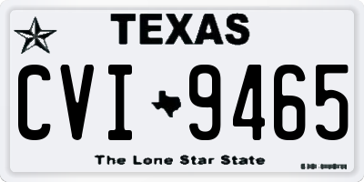 TX license plate CVI9465