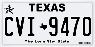 TX license plate CVI9470
