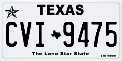 TX license plate CVI9475