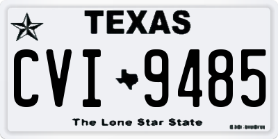 TX license plate CVI9485