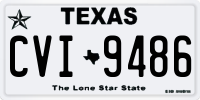 TX license plate CVI9486