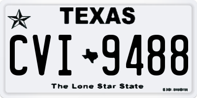 TX license plate CVI9488