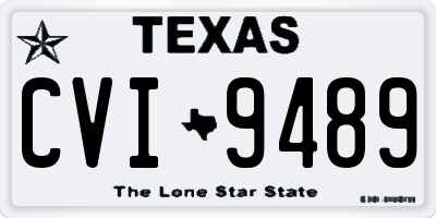 TX license plate CVI9489