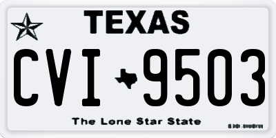 TX license plate CVI9503