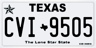 TX license plate CVI9505