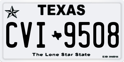 TX license plate CVI9508