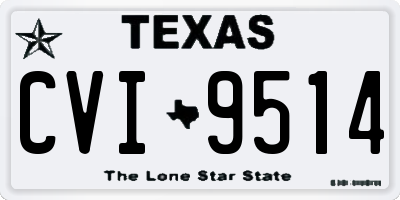 TX license plate CVI9514