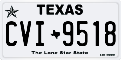 TX license plate CVI9518