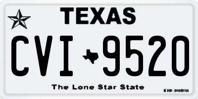TX license plate CVI9520