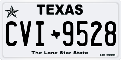 TX license plate CVI9528