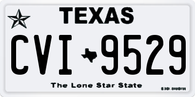 TX license plate CVI9529