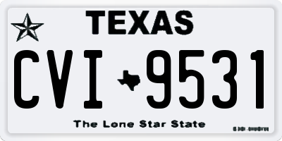 TX license plate CVI9531
