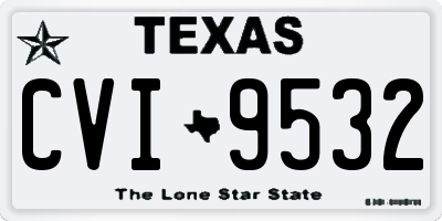 TX license plate CVI9532