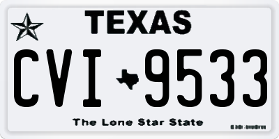 TX license plate CVI9533