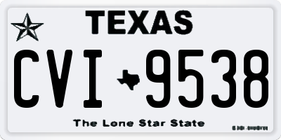 TX license plate CVI9538