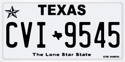 TX license plate CVI9545