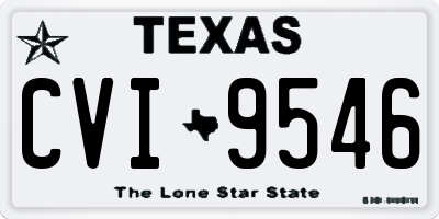 TX license plate CVI9546