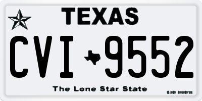 TX license plate CVI9552