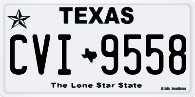 TX license plate CVI9558
