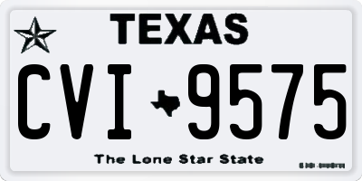 TX license plate CVI9575