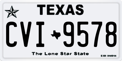 TX license plate CVI9578