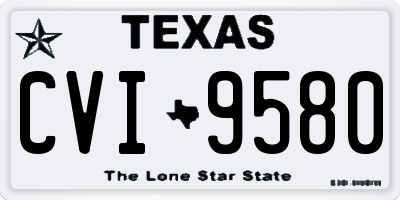 TX license plate CVI9580