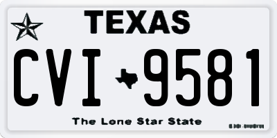 TX license plate CVI9581