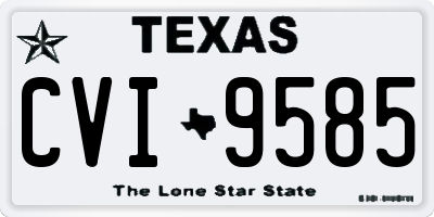 TX license plate CVI9585