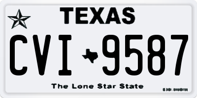TX license plate CVI9587