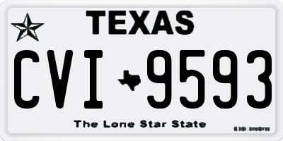 TX license plate CVI9593