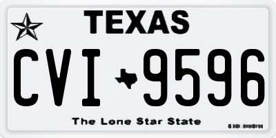 TX license plate CVI9596