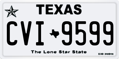 TX license plate CVI9599