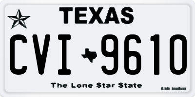 TX license plate CVI9610