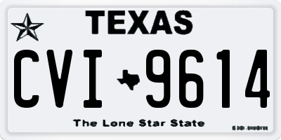 TX license plate CVI9614