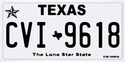 TX license plate CVI9618