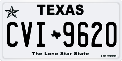 TX license plate CVI9620