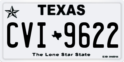 TX license plate CVI9622