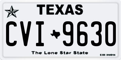 TX license plate CVI9630
