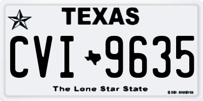 TX license plate CVI9635