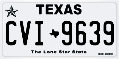 TX license plate CVI9639