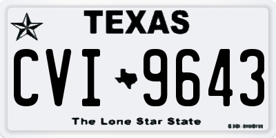 TX license plate CVI9643