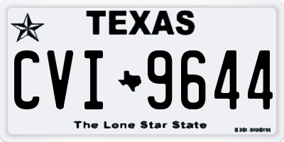 TX license plate CVI9644
