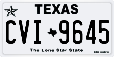 TX license plate CVI9645