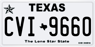 TX license plate CVI9660