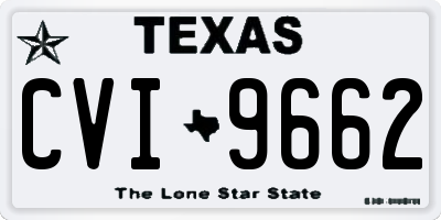 TX license plate CVI9662
