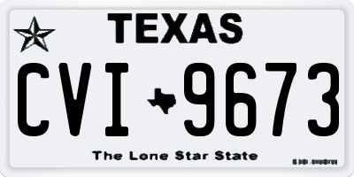 TX license plate CVI9673