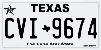 TX license plate CVI9674