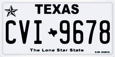 TX license plate CVI9678