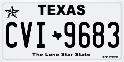 TX license plate CVI9683
