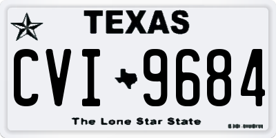 TX license plate CVI9684